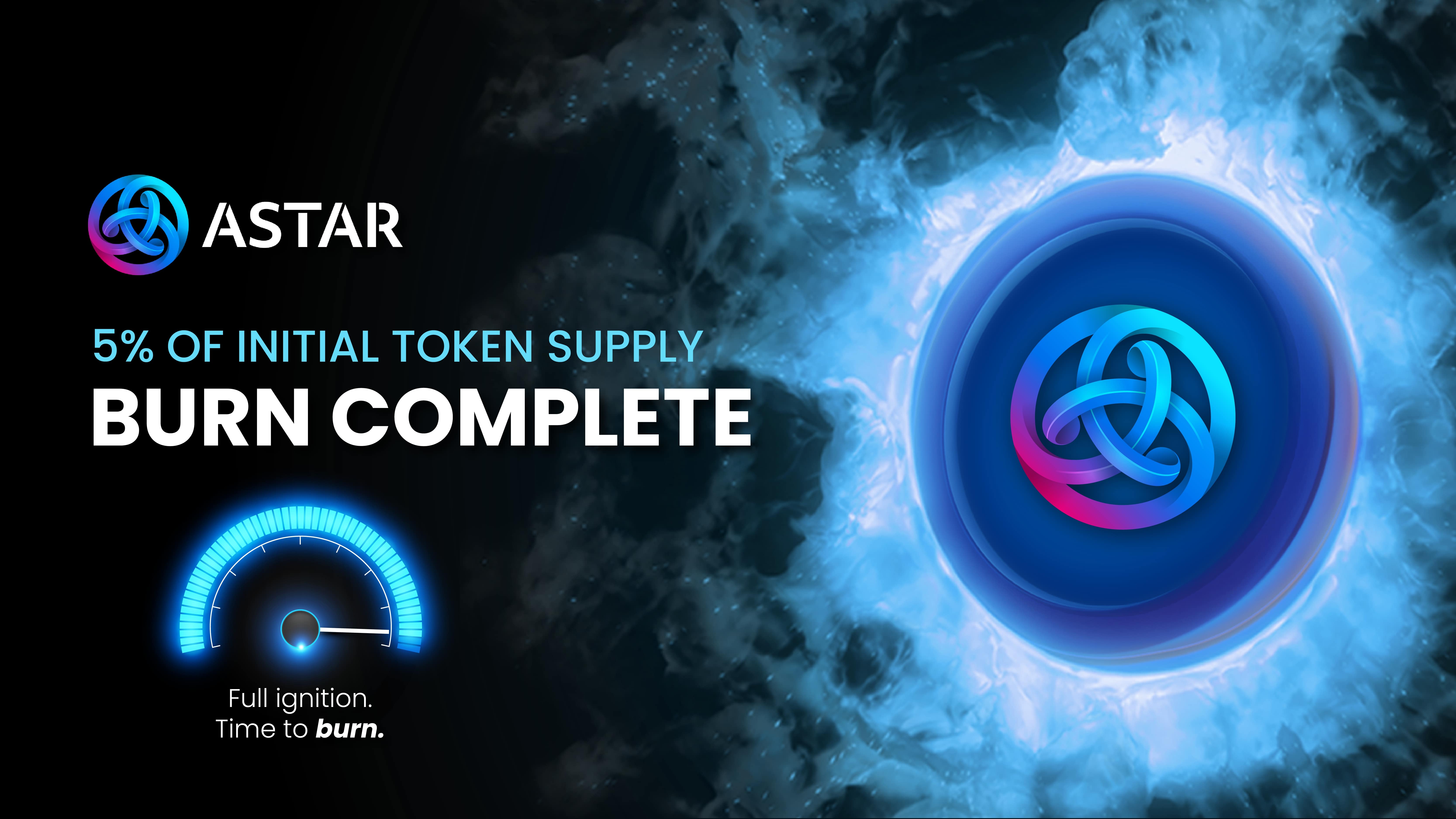 Astar Network’s 350 Million Token Burn is Complete.